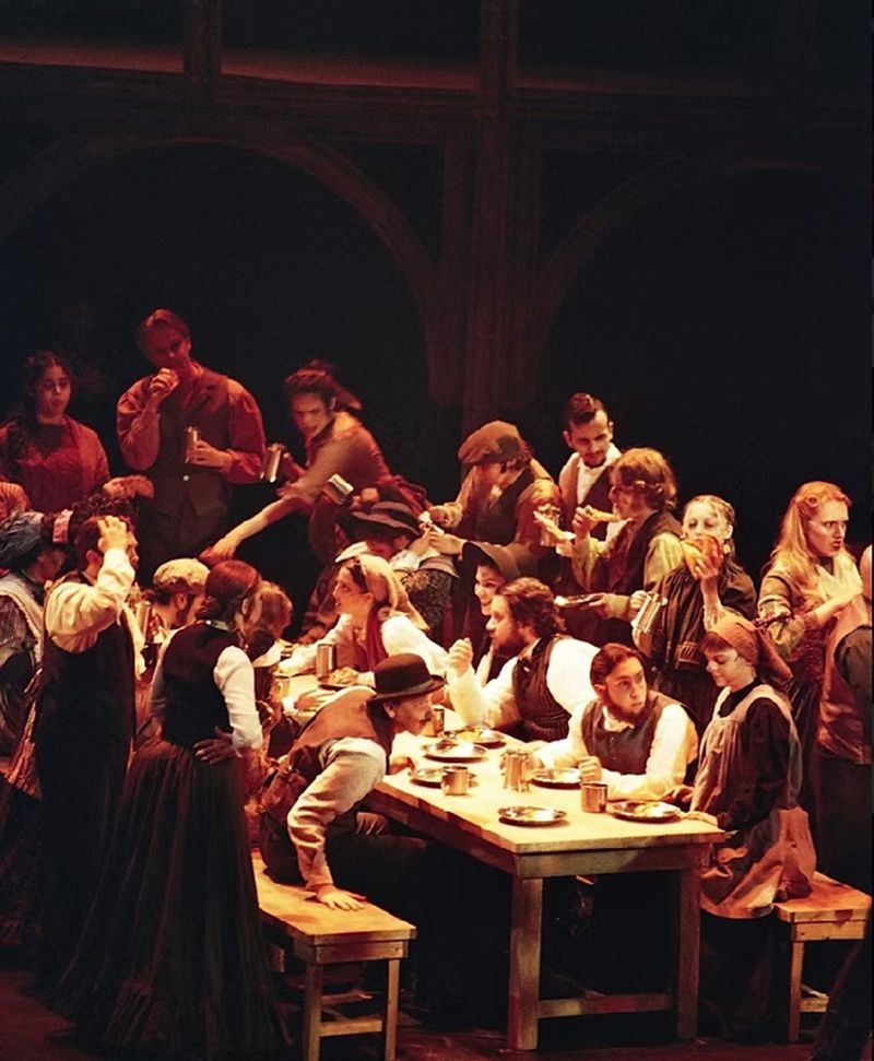 The ensemble on stage in TheatreUCF’s Sweeney Todd